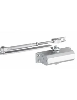Ferme-porte automatique hydraulique - 30kg, arrêt 90 degrés, laqué gris - THIRARD
