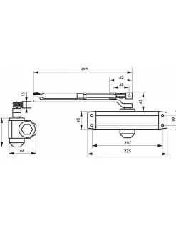 Ferme-porte automatique hydraulique force 5, blanc - THIRARD