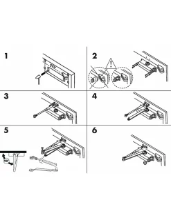 Ferme-porte automatique réversible hydraulique force 3, blanc - THIRARD