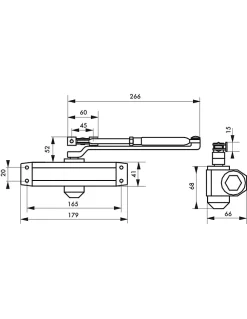 Ferme-porte automatique réversible hydraulique force 3, blanc - THIRARD