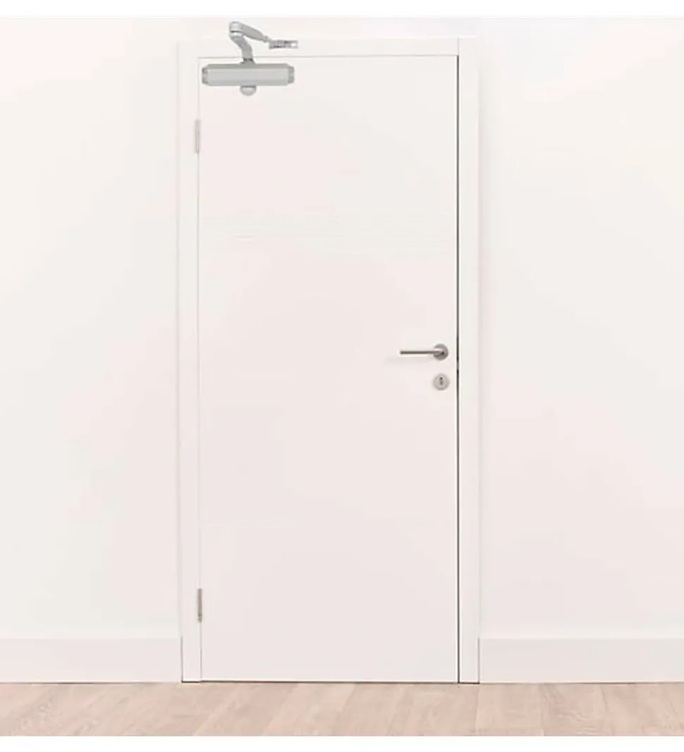 Ferme-porte Bricard Blanc bras compas fermeture automatique jusqu à 60 kg Force 3