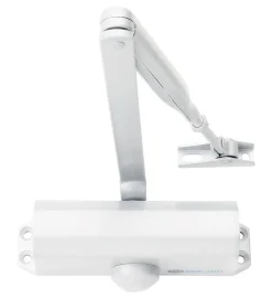 Ferme-porte Bricard Blanc bras compas fermeture automatique jusqu à 60 kg Force 3
