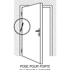 Ferme-porte à ressort Diall blanc Acier