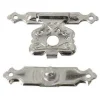 2 fermoirs coffrets Acier nickelé L. 18 mm x H. 28 mm