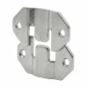 4 Ferrures d'accrochage Acier zingué 42 x 26 mm