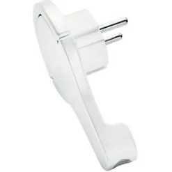 Fiche extra-plate Diall blanc glossy 16A