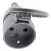 Fiche femelle à clapet 16A 2P+T - Gris - Zenitech