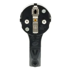 Fiche mâle 16A extraplate - Noire - Zenitech
