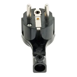 Fiche mâle 16A extraplate - Noire - Zenitech