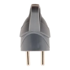 Fiche mâle anneau -16A 2P+T - Gris - Zenitech