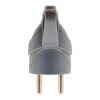 Fiche mâle anneau + ergot -16A 2P+T - Gris - Zenitech