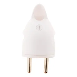 Fiche mâle coudée 16A 2P+T - Blanc - Zenitech