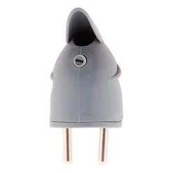 Fiche mâle coudée 16A 2P+T - Gris - Zenitech