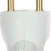 Fiche mâle latérale 2P+T IP40 blanc Lébénoïd