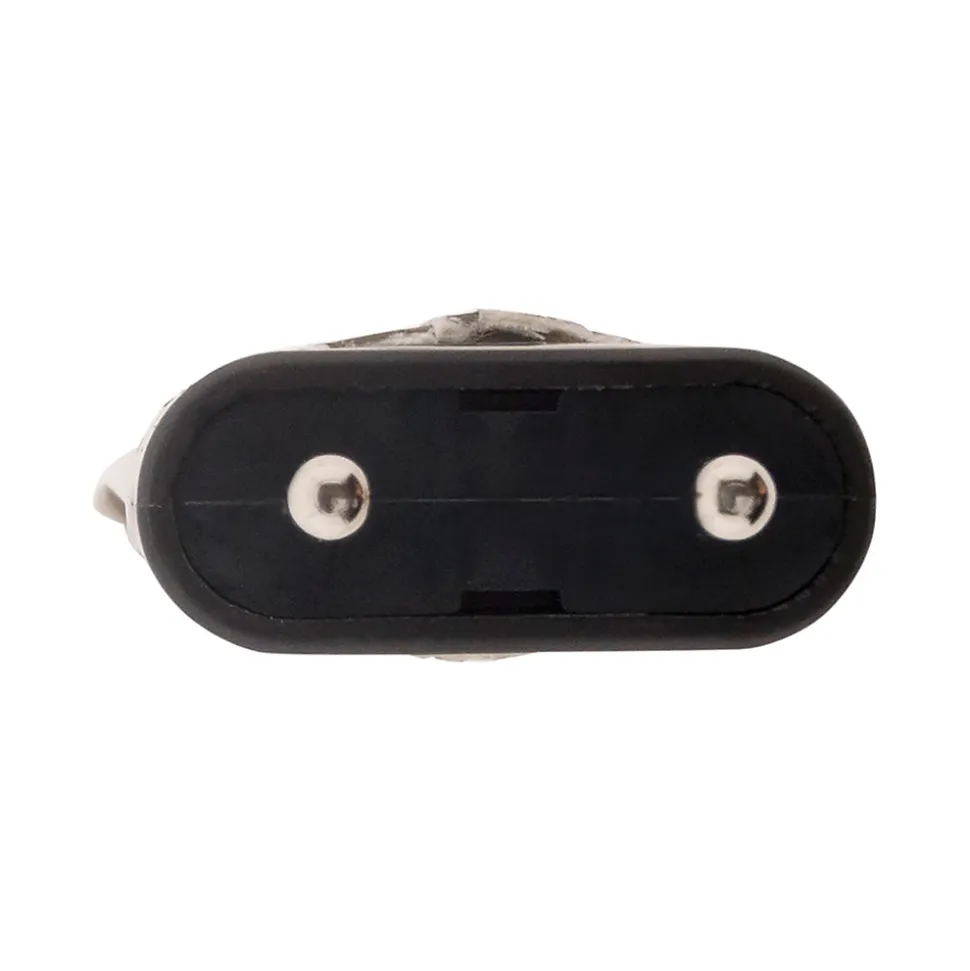 Fiche mâle 2P 6A latérale - Noir - Zenitech