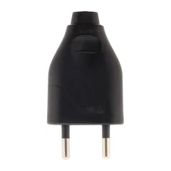 Fiche mâle 2P 6A - Noir - Zenitech