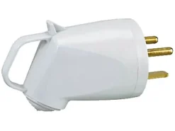 Fiche mâle Plexo 2 ports avec terre Legrand blanc 32A