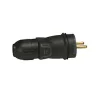 Fiche mâle 2 ports avec terre noir Legrand l.124mm 16A