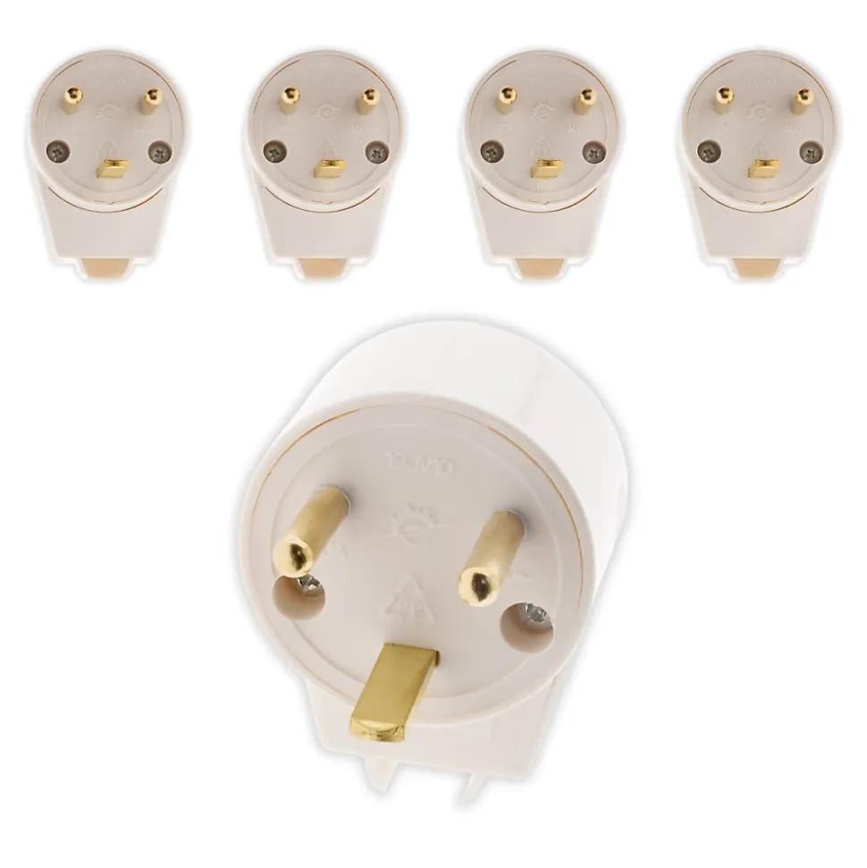 5 fiches mâles 20A coudées 2P+T Zenitech