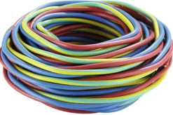 3 fils 2,5mm² H07VU RO/BL/VJ couronne 5 m