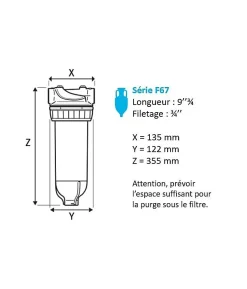 Filtre tête laiton F67 1 pouce