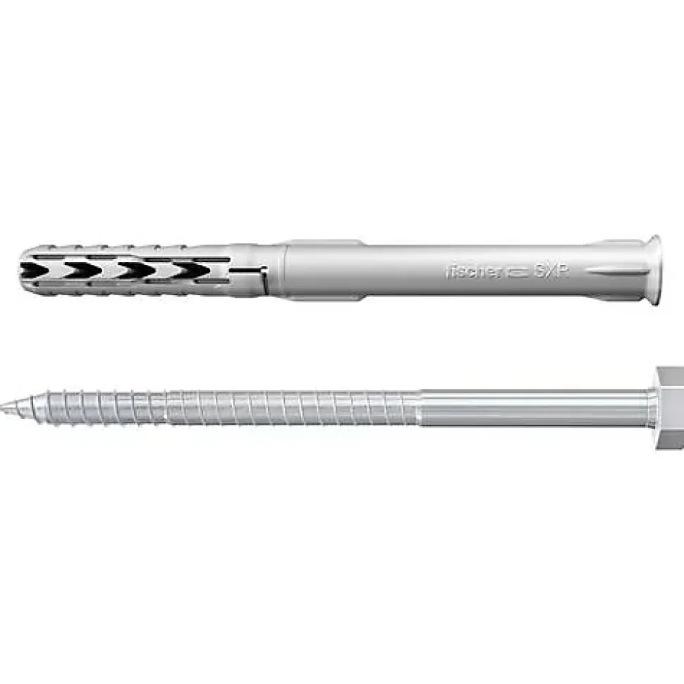 Fischer SXR 10 x 80 SS Cheville à tige longue avec vis tête hexagonale Set 4 pièces