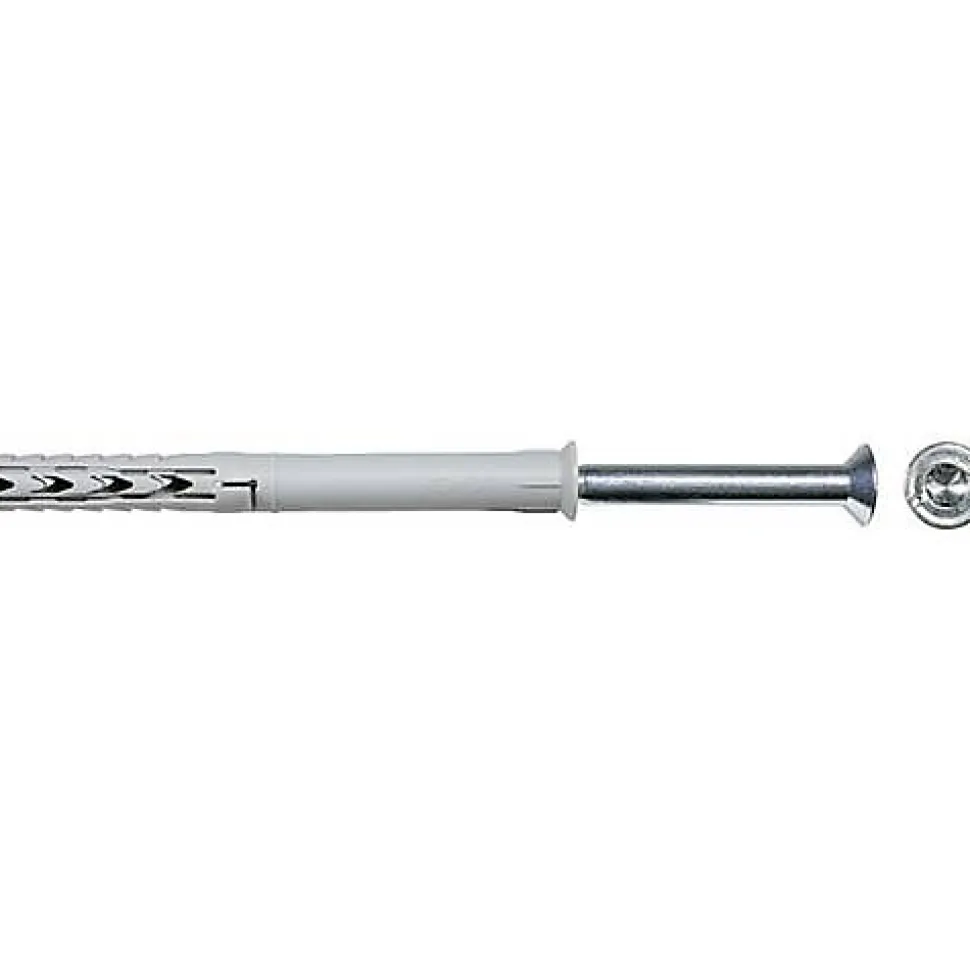 Fixations SXR Fischer 8 x 80 T en nylon, lot de 50 - chevilles longues pour bois et métal
