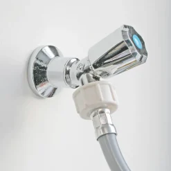 Flexible d'alimentation pour machine à laver raccords droits F-F coudé 3/4", L. 2,5m