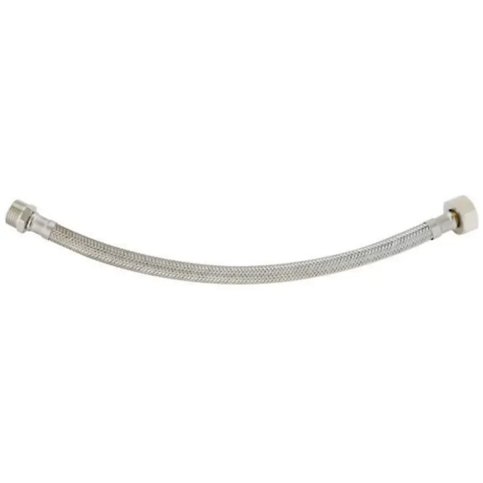 Flexible sanitaire DN8 mâle/femelle 12x17, 15 cm (Mâle et écrou tournant)
