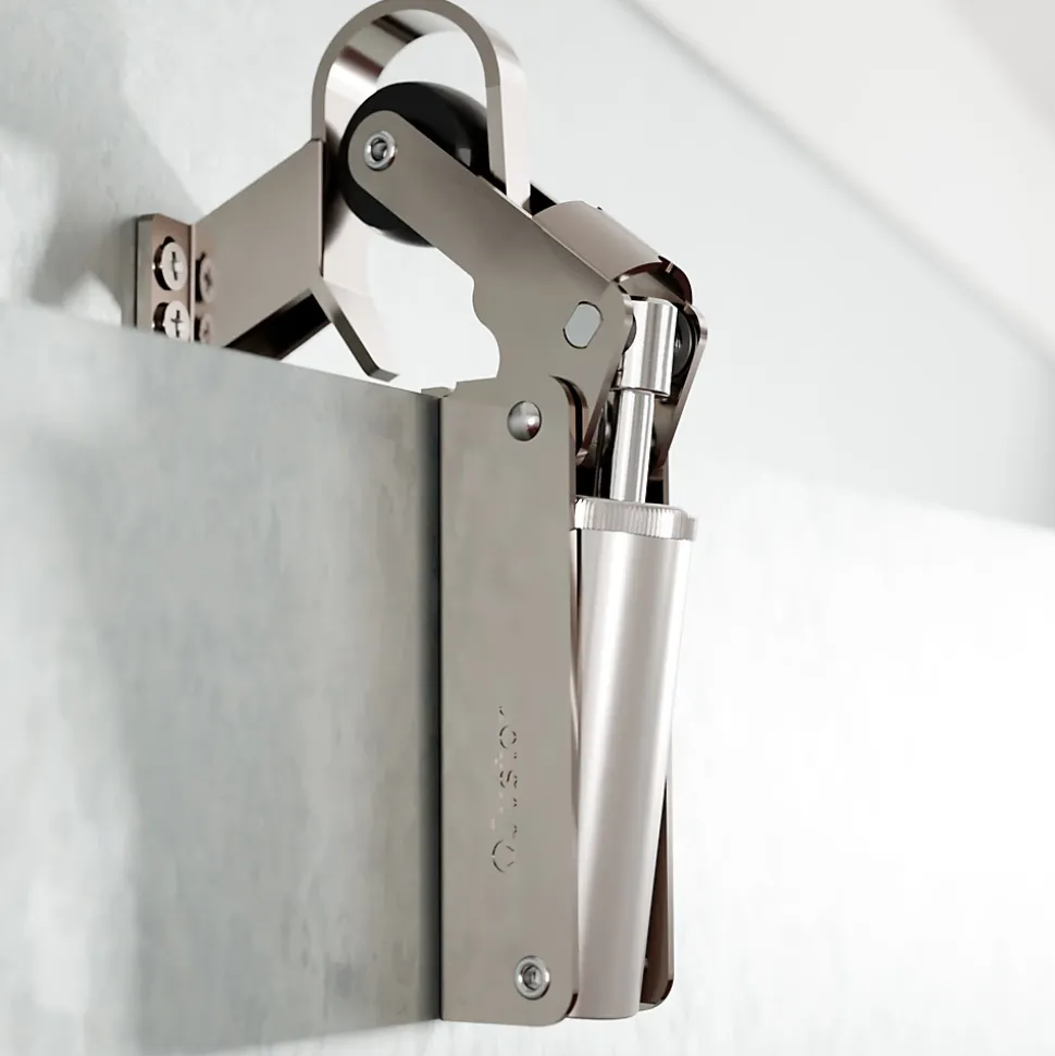 Frein de rétention force 80 N en acier inox 304, pour porte jusquà 80 KG.