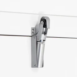 Frein de rétention force 60 N en aluminium anodisé argent pour porte jusquà 40 KG