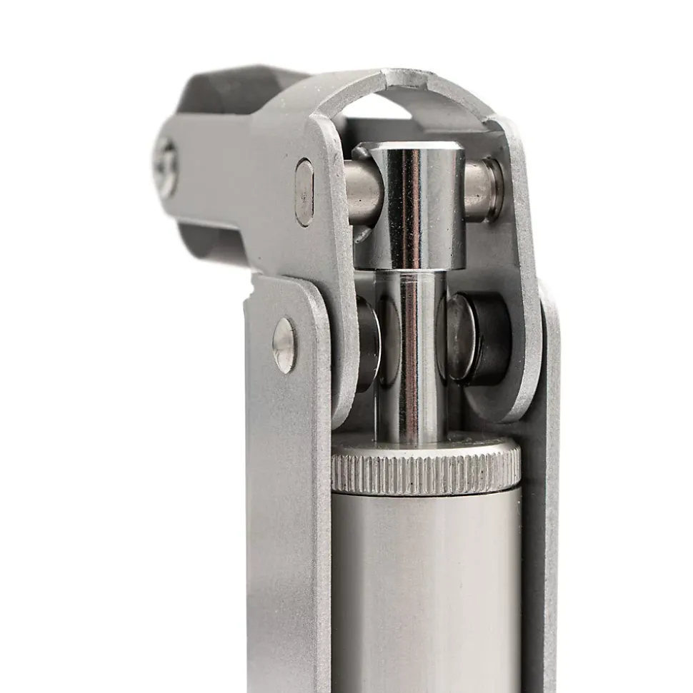 Frein de rétention force 80 N en aluminium anodisé argent, pour porte jusquà 80 KG.