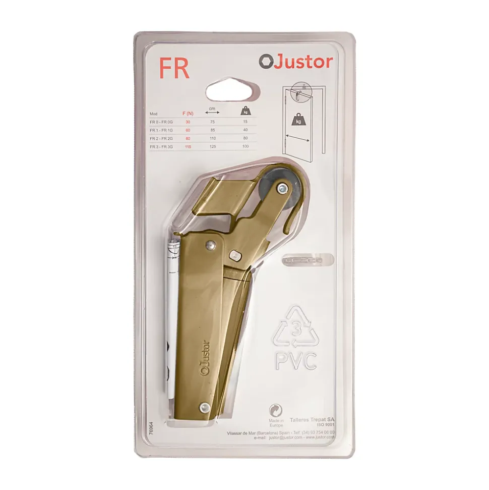 Frein de rétention Réglable force 30 a 60 N aluminium anodisé bronze pour porte jusquà 40 KG