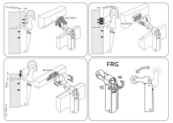 Frein de rétention Réglable force 1 a 30 N totalement en acier inox AISI 304 pour porte jusquà 15 KG