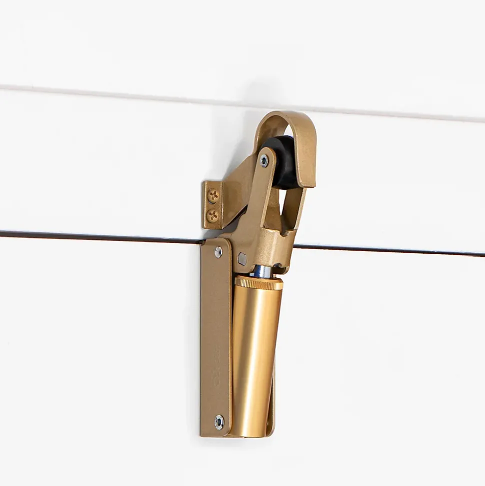 Frein de rétention Réglable force 30 a 60 N aluminium anodisé or pour porte jusquà 40 KG