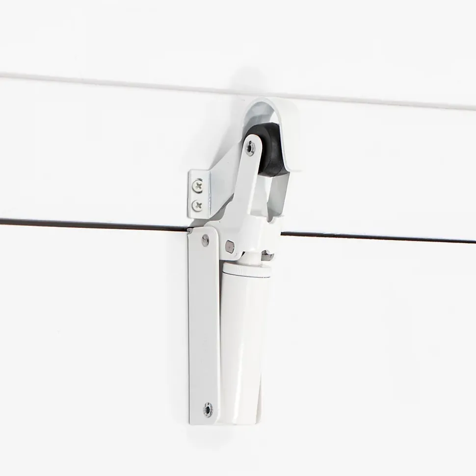 Frein de rétention Réglable force 30 a 60 N aluminium anodisé blanc pour porte jusquà 40 KG