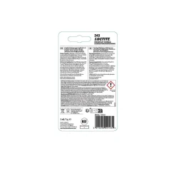 Frein filet Loctite 243 flacon 5ml pour métal