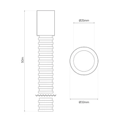 Gaine électrique enterrée FI32 mm 50 m EDO annelée double paroi avec tire fil et manchon 450 N bleue EDO