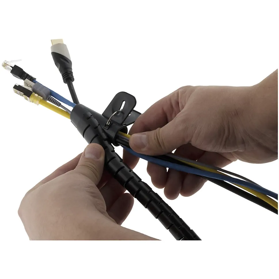 Gaine range câble diamètre 20mm 1,5m - Noir - Zenitech
