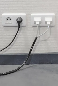 Gaine range-câbles en spirale Diall blanc ø 9 à 80 mm x 2,5 m