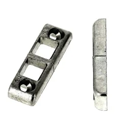 Gâche tringle double en applique pour PVC 81x17x8mm - FERCO - E-19509-00-0-1