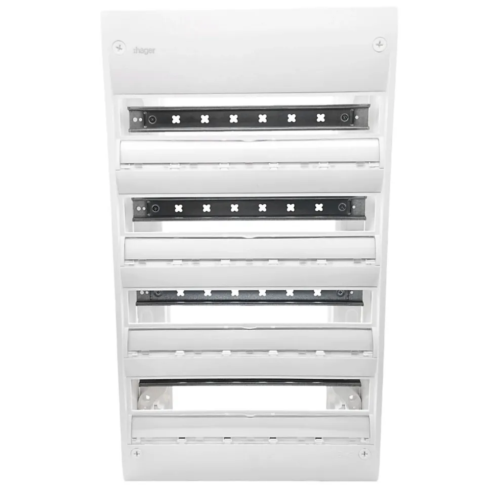 Gd418 - Coffret électrique 4 Rangées De 18 Modules - Hager Gamma 625x355x103mm - Bornier Automatique