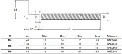 Gonds à embase métal GAE M5X50 boîte de 50 - SCELL-IT - GAE0550