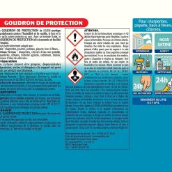 Goudron de protection extérieur pour bois et métaux ferreux Julien noir satiné 2,5L
