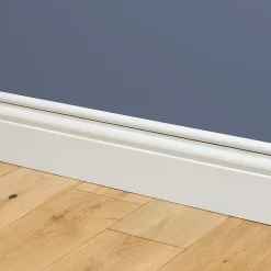 Goulotte décorative demi-ronde blanche auto-adhésive D-Line 16 x 8 mm, 1 m