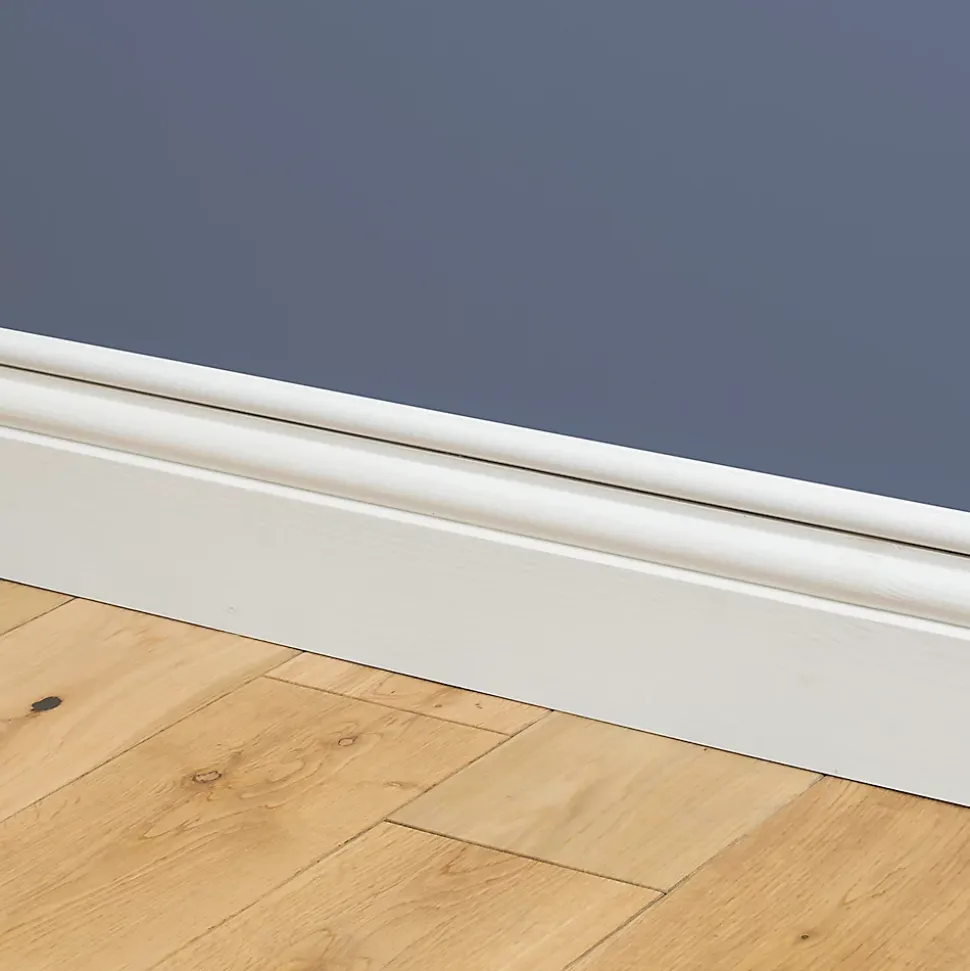 Goulotte décorative demi-ronde blanche auto-adhésive D-Line 16 x 8 mm, 1 m