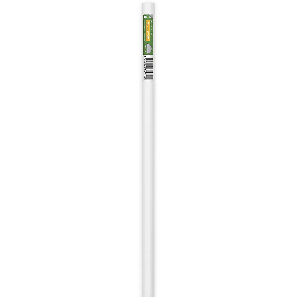 Goulotte décorative demi-ronde blanche auto-adhésive D-Line 16 x 8 mm, 1 m