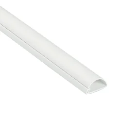 Goulotte décorative demi-ronde blanche auto-adhésive D-Line 30 x 15 mm, 1 m