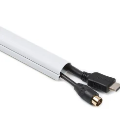 Goulotte décorative demi-ronde blanche auto-adhésive D-Line 30 x 15 mm, 1 m