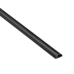 Goulotte décorative demi-ronde noire auto-adhésive D-Line 16 x 8 mm, 1 m